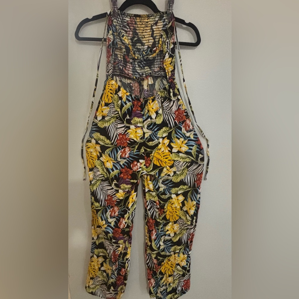 Floral Print Jumpsuit - Multicolor